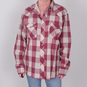 Rau Klikit Plaid Western Snap Down Shirt